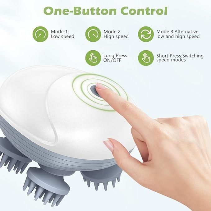 Electric Head & Scalp Massager with 4 Heads