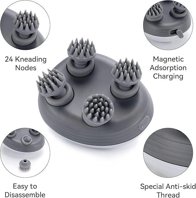 Electric Head & Scalp Massager with 4 Heads